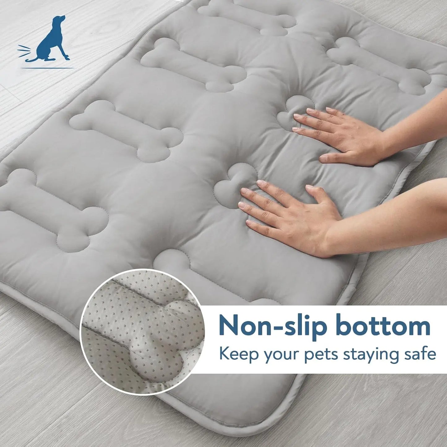 2-Pack Premium Thicker Dog Cooling Mats for Pets, Durable Non-Slip Instant Cooling Pads for Summer, Portable and Washable Indoor/Outdoor Bed for Large Dogs and Cats