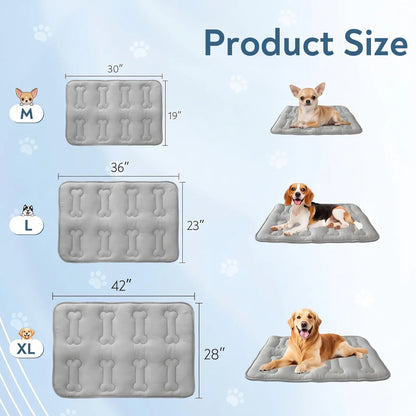 2-Pack Premium Thicker Dog Cooling Mats for Pets, Durable Non-Slip Instant Cooling Pads for Summer, Portable and Washable Indoor/Outdoor Bed for Large Dogs and Cats